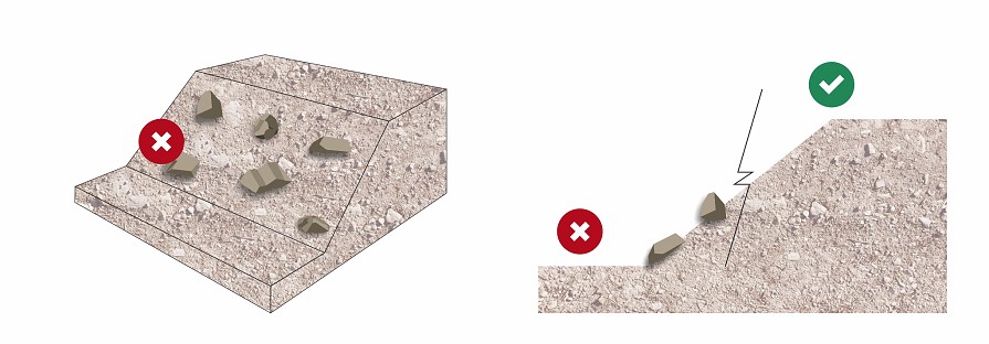 Az alapfelület előkészítése a geomatrac fektetése előtt